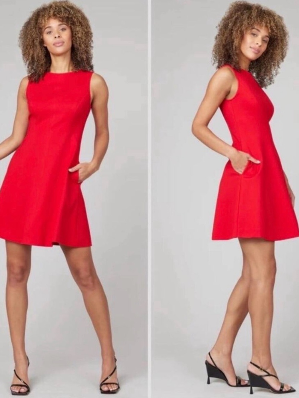 SPANX Perfect Fit & Flare Dress in True Red S small